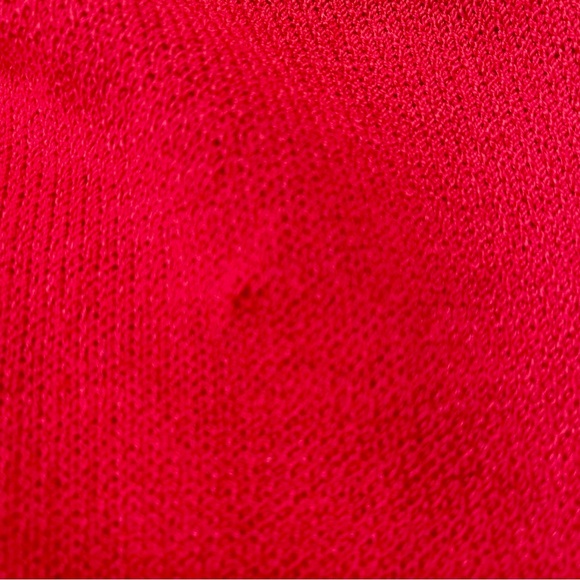 St.John Elegant Embellished Knit Cardigan Jacket In Bright Strawberry Red Color - Picture 9 of 13
